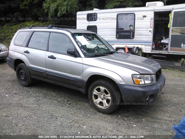 JF1SG63665G734508 - 2005 SUBARU FORESTER 2.5X SILVER photo 1