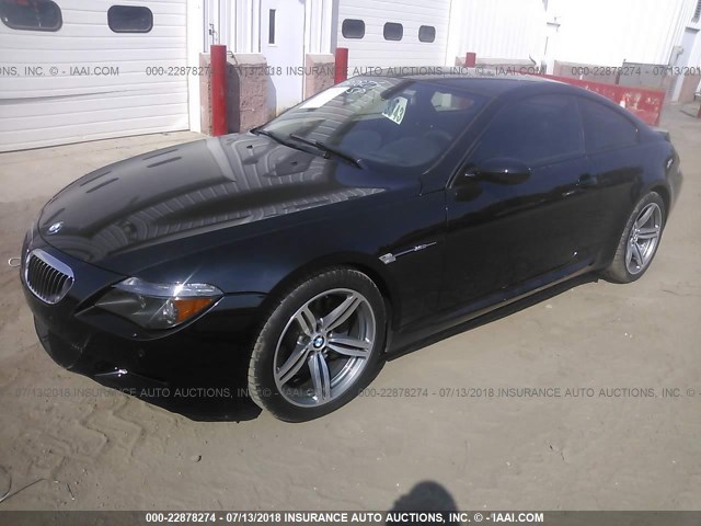 WBSEH93577B798384 - 2007 BMW M6 BLACK photo 2