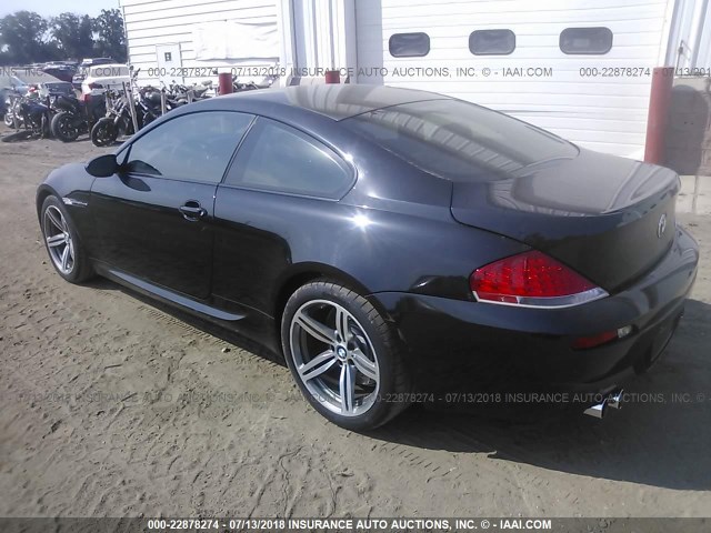 WBSEH93577B798384 - 2007 BMW M6 BLACK photo 3