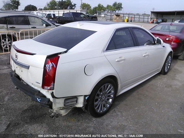 1G6DJ5E3XC0119471 - 2012 CADILLAC CTS PERFORMANCE COLLECTION WHITE photo 4