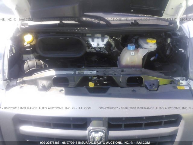 3C6TRVAG3HE538732 - 2017 RAM PROMASTER 1500 1500 STANDARD WHITE photo 10