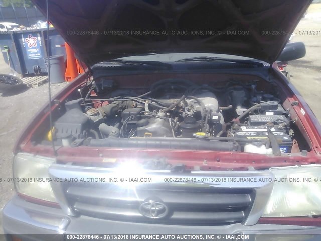 4TASM92N3WZ150629 - 1998 TOYOTA TACOMA XTRACAB PRERUNNER წითელი ფოტო 10