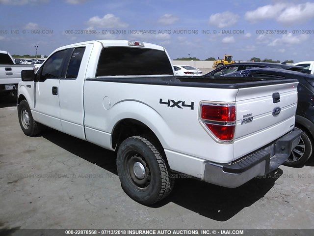 1FTFX1EF9EFC32321 - 2014 FORD F150 SUPER CAB WHITE photo 3