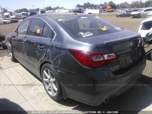 4S3BNEN64F3031909 - 2015 SUBARU LEGACY 3.6R LIMITED BLUE photo 3