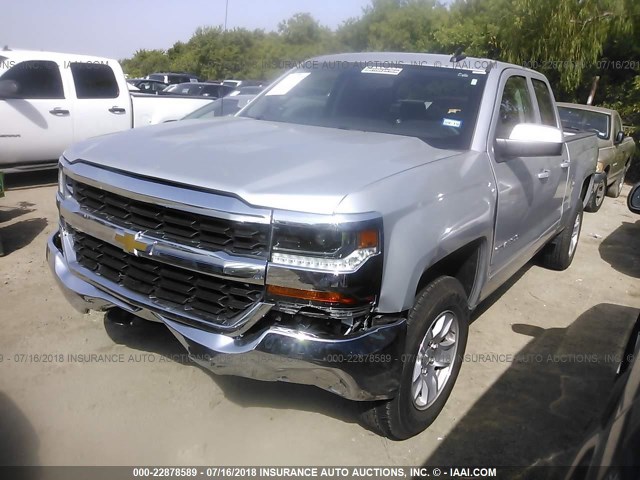 1GCRCREC0JZ159023 - 2018 CHEVROLET SILVERADO C1500 LT SILVER photo 2