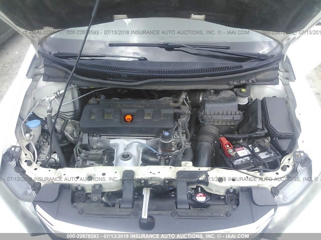 2HGFB2F94CH505336 - 2012 HONDA CIVIC EXL თეთრი ფოტო 10