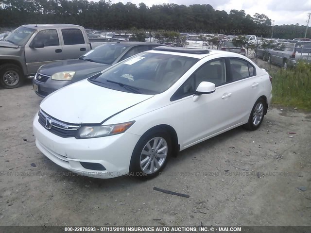 2HGFB2F94CH505336 - 2012 HONDA CIVIC EXL თეთრი ფოტო 2