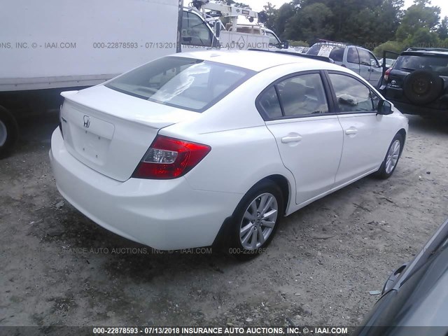 2HGFB2F94CH505336 - 2012 HONDA CIVIC EXL თეთრი ფოტო 4