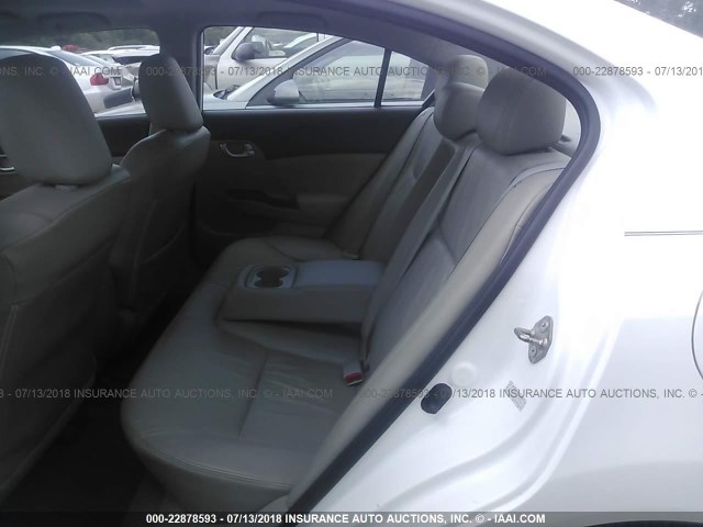2HGFB2F94CH505336 - 2012 HONDA CIVIC EXL თეთრი ფოტო 8
