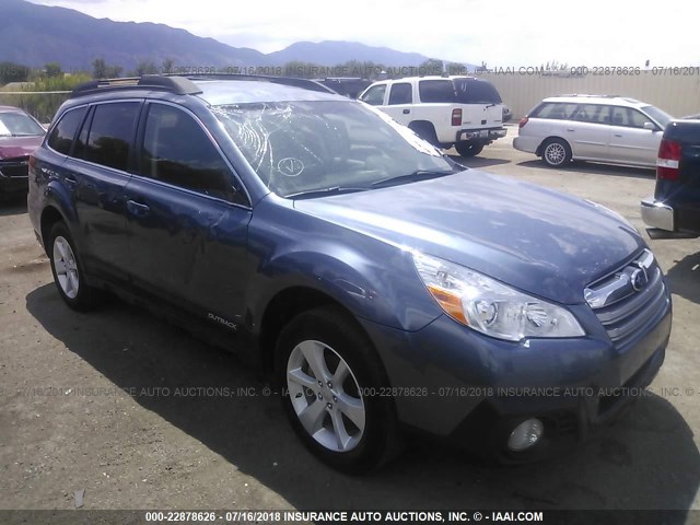 4S4BRBCC5E3318844 - 2014 SUBARU OUTBACK BLUE photo 1