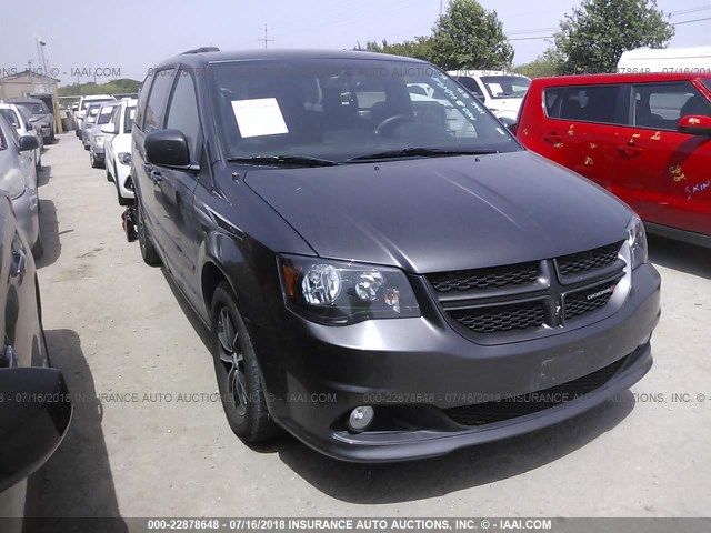 2C4RDGEG9HR774193 - 2017 DODGE GRAND CARAVAN GT GRAY photo 1