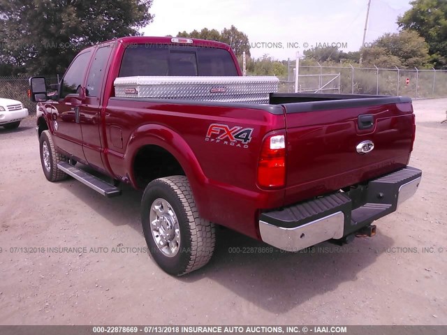1FT8X3BT0FED13312 - 2015 FORD F350 SUPER DUTY RED photo 3