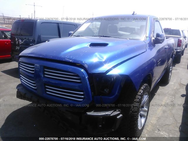 3C6JR7CT5EG305481 - 2014 RAM 1500 SPORT BLUE photo 2