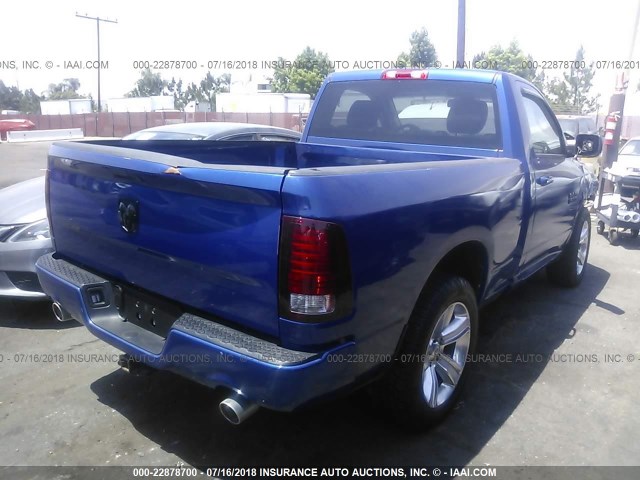 3C6JR7CT5EG305481 - 2014 RAM 1500 SPORT BLUE photo 4