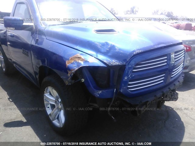 3C6JR7CT5EG305481 - 2014 RAM 1500 SPORT BLUE photo 6