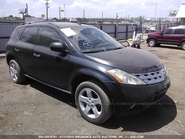 JN8AZ08W34W326885 - 2004 NISSAN MURANO SL/SE BLACK photo 1