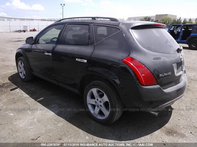 JN8AZ08W34W326885 - 2004 NISSAN MURANO SL/SE BLACK photo 3