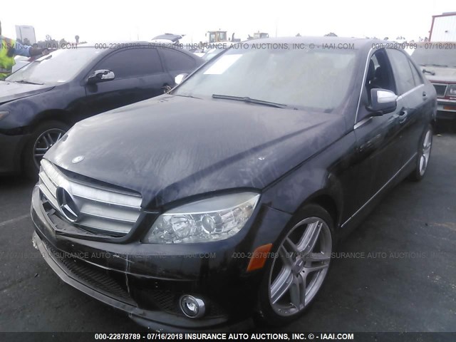 WDDGF54X58R017794 - 2008 MERCEDES-BENZ C 300 BLACK photo 2