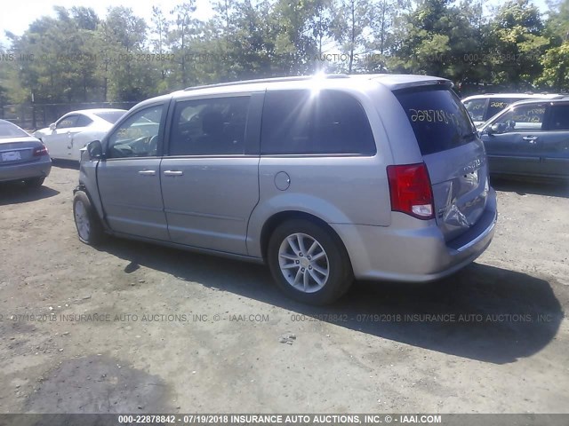 2C4RDGCG4ER245751 - 2014 DODGE GRAND CARAVAN SXT GRAY photo 3