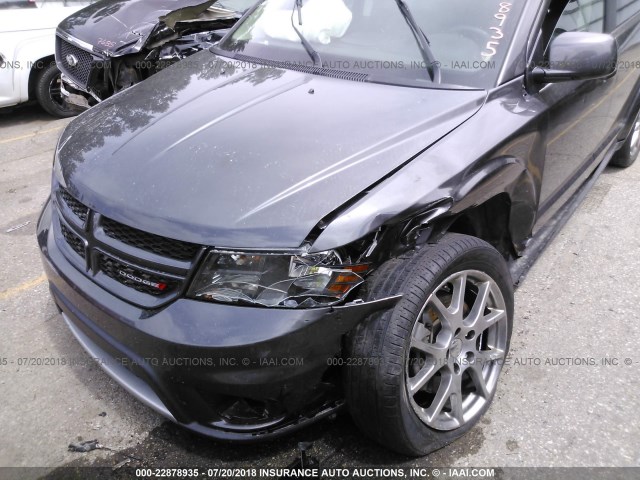 3C4PDDEG7FT593772 - 2015 DODGE JOURNEY R/T GRAY photo 6