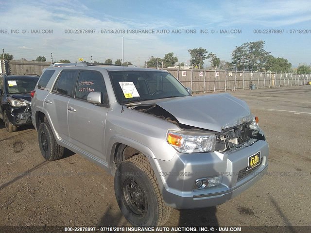 JTEBU5JR5B5074278 - 2011 TOYOTA 4RUNNER SR5/LIMITED/TRAIL SILVER photo 1