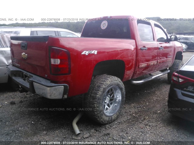 3GCPKSE35BG206789 - 2011 CHEVROLET SILVERADO K1500 LT RED photo 4