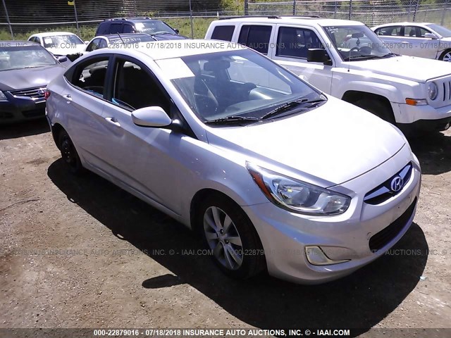 KMHCU4AE4DU302582 - 2013 HYUNDAI ACCENT GLS/SE SILVER photo 1