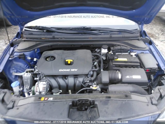 5NPD84LF9HH054879 - 2017 HYUNDAI ELANTRA SE/VALUE/LIMITED BLUE photo 10