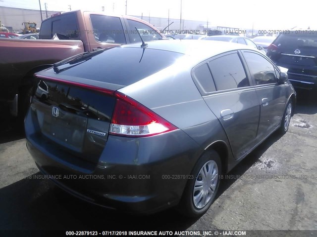 JHMZE2H55BS008539 - 2011 HONDA INSIGHT LX GRAY photo 4