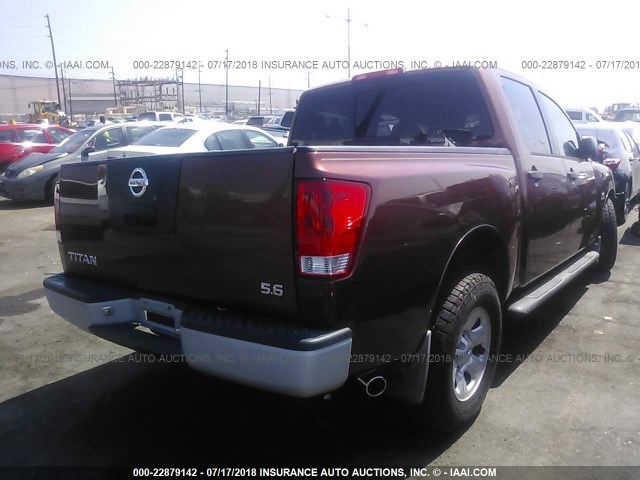 1N6AA07A04N555388 - 2004 NISSAN TITAN XE/SE/LE ORANGE photo 4