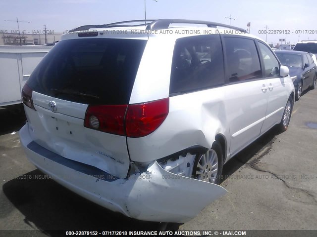 5TDZK22C87S083379 - 2007 TOYOTA SIENNA XLE/XLE LIMITED WHITE photo 4