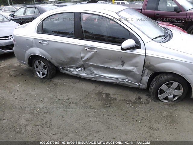 KL1TD5DE3BB132267 - 2011 CHEVROLET AVEO LS/LT SILVER photo 6