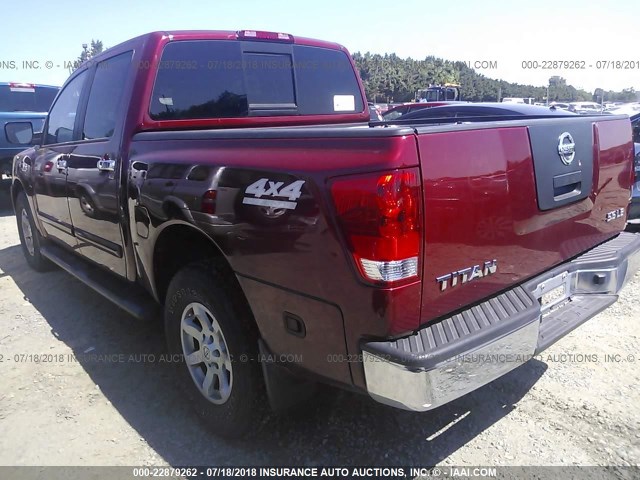 1N6AA07B94N501418 - 2004 NISSAN TITAN XE/SE/LE RED photo 3