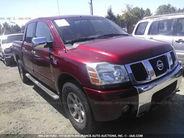 1N6AA07B94N501418 - 2004 NISSAN TITAN XE/SE/LE RED photo 6