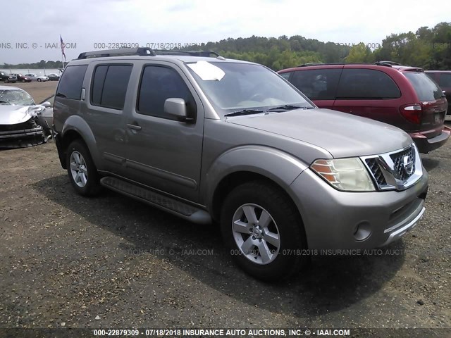 5N1AR18U58C629718 - 2008 NISSAN PATHFINDER S/LE/SE GRAY photo 1