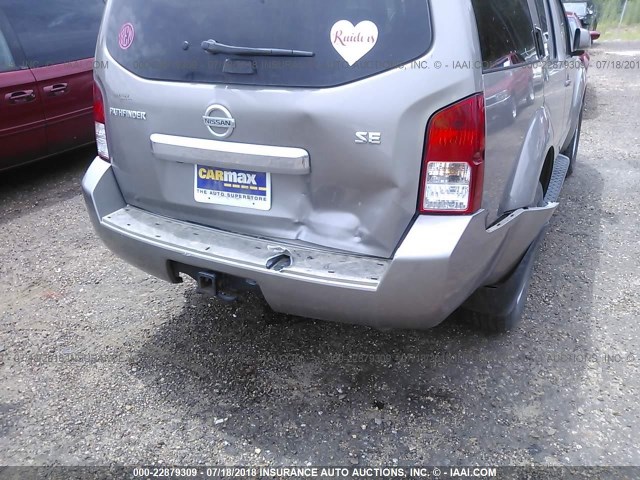 5N1AR18U58C629718 - 2008 NISSAN PATHFINDER S/LE/SE GRAY photo 6