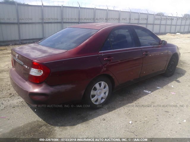 4T1BE32K93U128062 - 2003 TOYOTA CAMRY LE/XLE/SE Бордовый фото 4