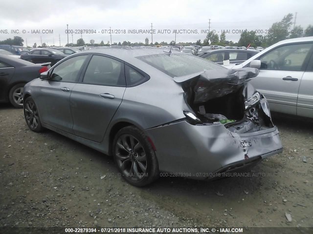 1C3CCCBB1FN600045 - 2015 CHRYSLER 200 S SILVER photo 3