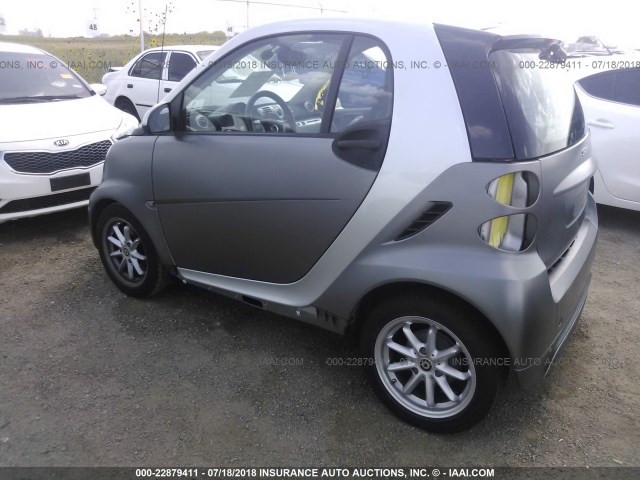 WMEEJ3BA9FK804497 - 2015 SMART FORTWO PURE/PASSION GRAY photo 3