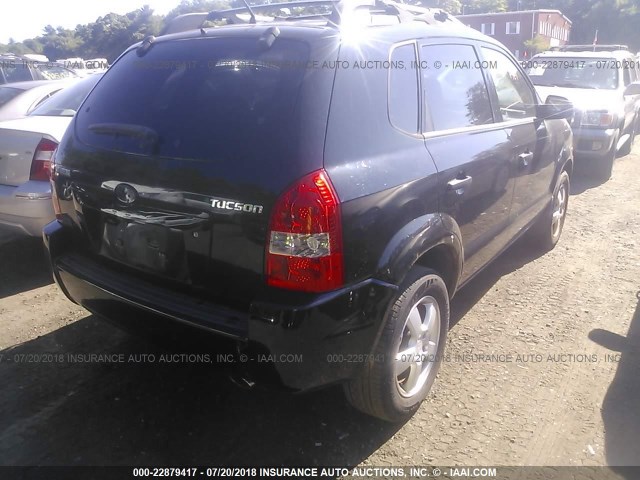 KM8JM12B86U376844 - 2006 HYUNDAI TUCSON GL BLACK photo 4