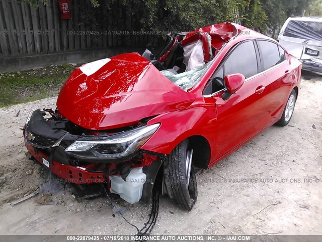 1G1BE5SM2G7280117 - 2016 CHEVROLET CRUZE LT RED photo 2