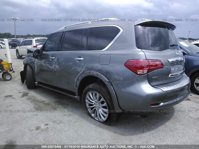 JN8AZ2NE2H9153629 - 2017 INFINITI QX80 SIGNATURE/LIMITED SILVER photo 3