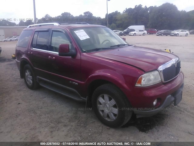 5LMEU88H84ZJ02255 - 2004 LINCOLN AVIATOR 红色 照片 1