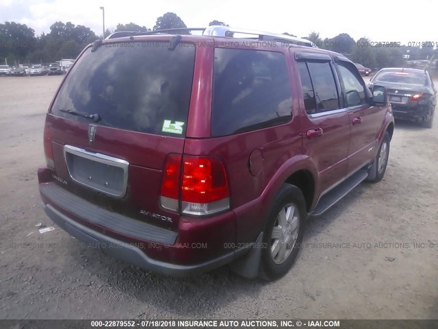 5LMEU88H84ZJ02255 - 2004 LINCOLN AVIATOR 红色 照片 4