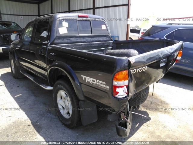 5TEGN92N13Z292775 - 2003 TOYOTA TACOMA DOUBLE CAB PRERUNNER BLACK photo 3
