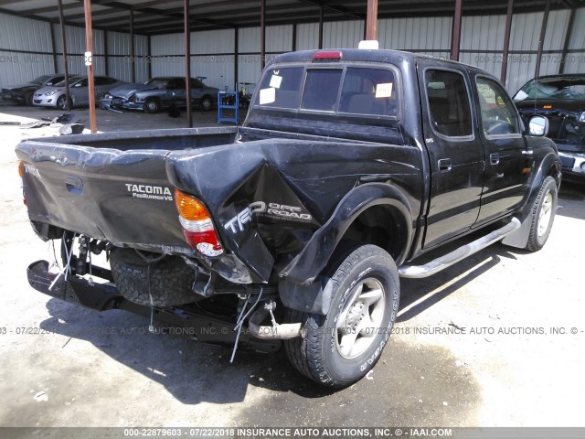 5TEGN92N13Z292775 - 2003 TOYOTA TACOMA DOUBLE CAB PRERUNNER BLACK photo 4