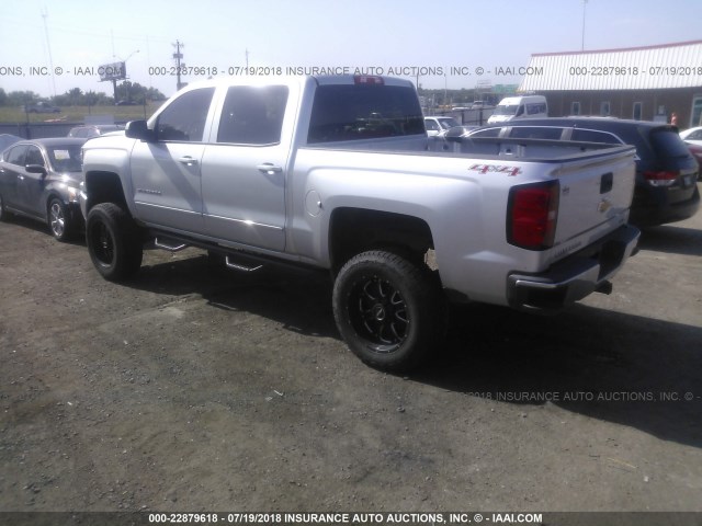 3GCUKREC2EG157955 - 2014 CHEVROLET SILVERADO K1500 LT SILVER photo 3