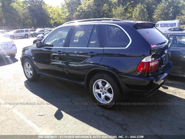 5UXFB33513LH46183 - 2003 BMW X5 4.4I BLACK photo 3