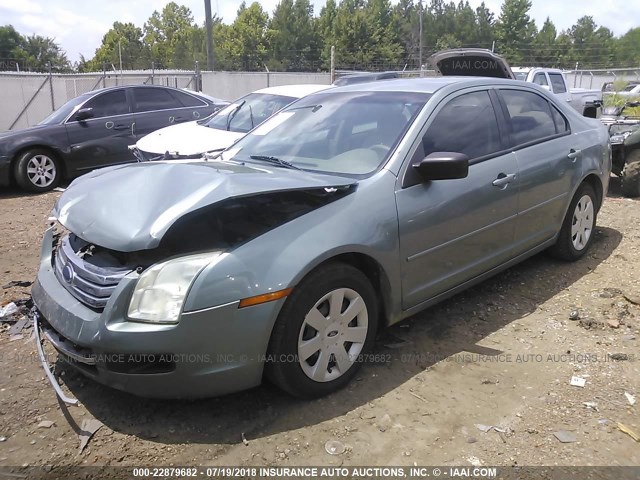 3FAFP06Z66R113705 - 2006 FORD FUSION S GREEN photo 2