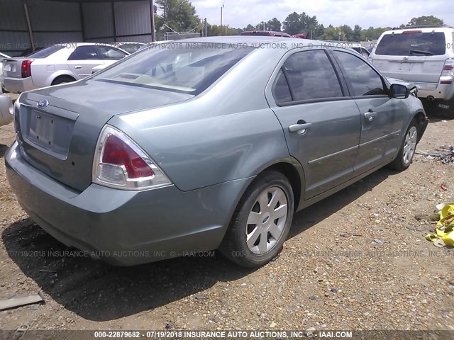 3FAFP06Z66R113705 - 2006 FORD FUSION S GREEN photo 4